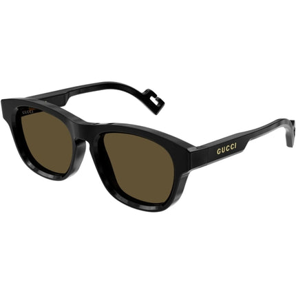 Gucci Men's Sunglasses - Black Injection Full Rim Frame Brown Lens | GG1238S 004 ,