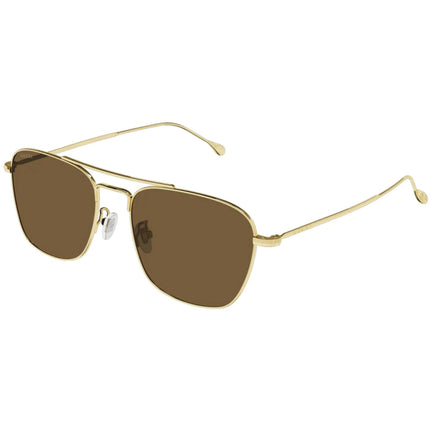 Gucci Men's Sunglasses - Brown Lens Full Rim Gold Metal Square Frame | GG1183S 002 ,
