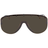 Gucci Men's Sunglasses - Brown Nylon Lens Black Metal Wrap Shape Frame | GG0667S 003 ,