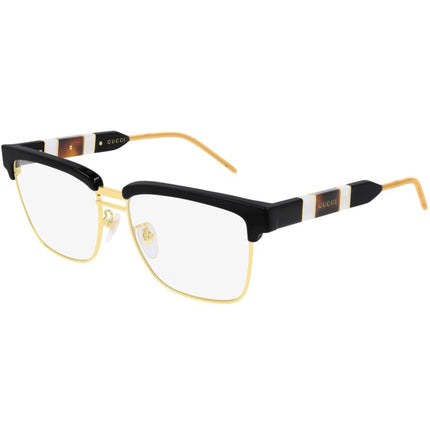 Gucci Men's Sunglasses - Customizable Lens Black and Gold Pilot Frame | GG0603S 002 ,