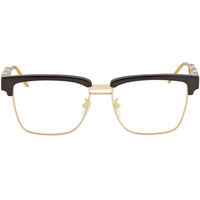 Gucci Men's Sunglasses - Customizable Lens Black and Gold Pilot Frame | GG0603S 002 ,