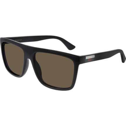 Gucci Men's Sunglasses - Full Rim Black Plastic Square Shaped Frame | GG0748S 002 ,