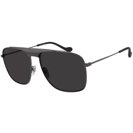 Gucci Men's Sunglasses - Grey and Black Metal Navigator Shaped Frame | GG0909S 001 ,