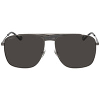 Gucci Men's Sunglasses - Grey and Black Metal Navigator Shaped Frame | GG0909S 001 ,