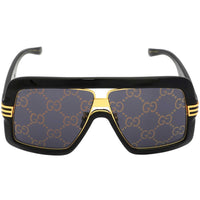 Gucci Men's Sunglasses - Grey Nylon Lens Black Acetate Pilot Frame | GG0900S 001 ,