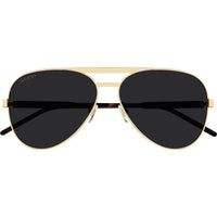 Gucci Men's Sunglasses - Grey Nylon Lens Full Rim Gold/Havana Frame | GG1163S 001 ,