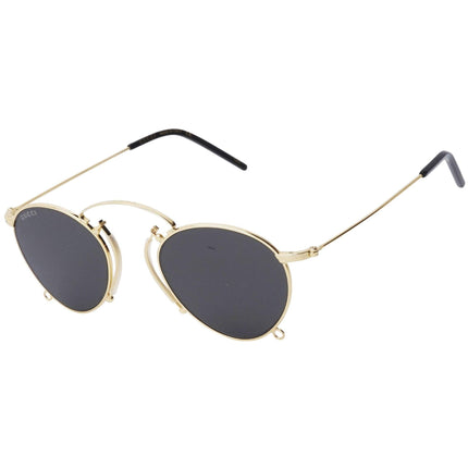 Gucci Men's Sunglasses - Grey Plastic Lens Gold and White Metal Frame | GG1034S 002 ,