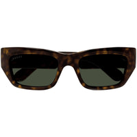 Gucci Men's Sunglasses - Havana Acetate Cat Eye Shape Frame Green Lens | GG1296S 004 ,
