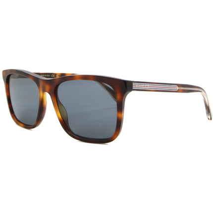 Gucci Men's Sunglasses - Havana Acetate Rectangular Frame Blue Lens | GG0381SN 009 ,