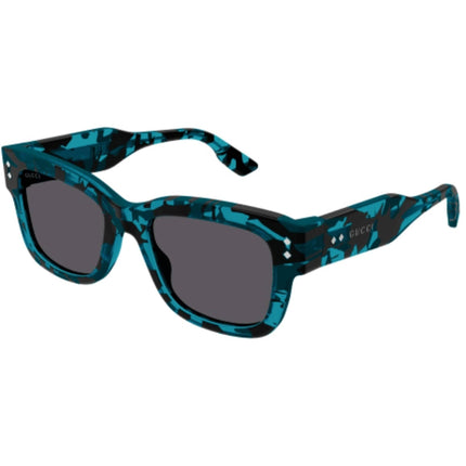 Gucci Men's Sunglasses - Havana Acetate Square Full Rim Frame Grey Lens | GG1217S 003 ,