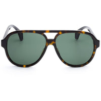 Gucci Men's Sunglasses - Havana Pilot Shape Frame Grey Green Lens | GG0463S 003 ,