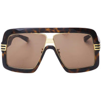 Gucci Men's Sunglasses - Nylon Lens Havana Plastic Pilot Shaped Frame | GG0900S 002 ,