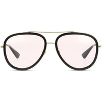 Gucci Men's Sunglasses - Pink Photochromic Lens Black and Gold Frame | GG0062S 019 ,