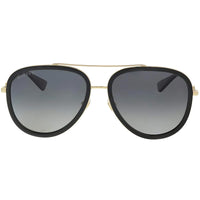 Gucci Men's Sunglasses - Polarized Lens Gold and Black Metal Frame | GG0062S 011 ,
