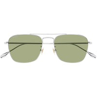 Gucci Men's Sunglasses - Silver Metal Pilot Full Rim Frame Green Lens | GG1183S 008 ,