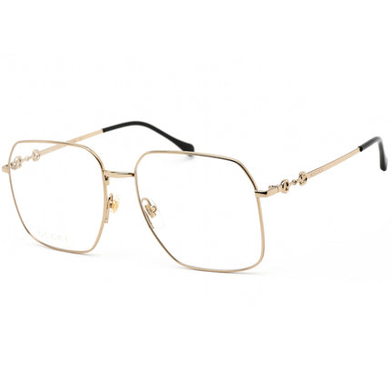 Gucci Unisex Eyeglasses - Adjustable Nose Pads Gold/Black Metal Frame | GG0952O 002 ,