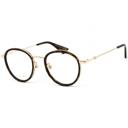 Gucci Unisex Eyeglasses - Adjustable Nose Pads Havana and Gold Frame | GG0608OK 003 ,