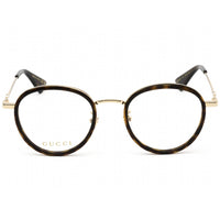 Gucci Unisex Eyeglasses - Adjustable Nose Pads Havana and Gold Frame | GG0608OK 003 ,