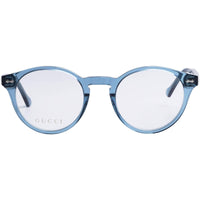 Gucci Unisex Eyeglasses - Blue Acetate Round Full Rim Frame Demo Lens | GG0738O 008 ,