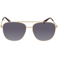 Gucci Unisex Sunglasses - Full Rim Gold Metal Frame Grey Lens | GG0410SK-30005976003 ,
