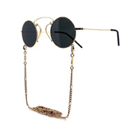 Gucci Unisex Sunglasses - Grey Lens Full Rim Gold Round Shaped Frame | GG0991S 002 ,