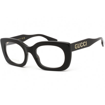 Gucci Women's Eyeglasses - Clear Demo Lens Black and Grey Oval Frame | GG1154O 002 ,