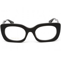 Gucci Women's Eyeglasses - Clear Demo Lens Black and Grey Oval Frame | GG1154O 002 ,
