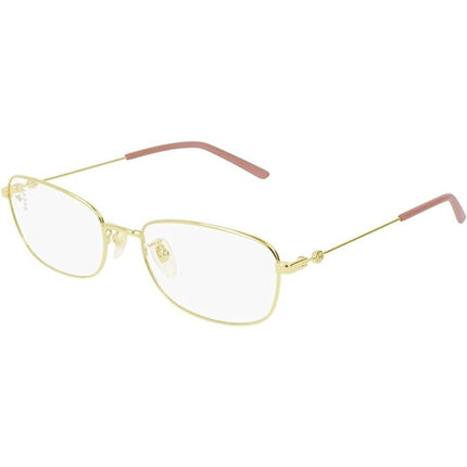 Gucci Women's Eyeglasses - Gold Rectangular Full-Rim Metal Frame | GUCCI GG0444O 1 ,