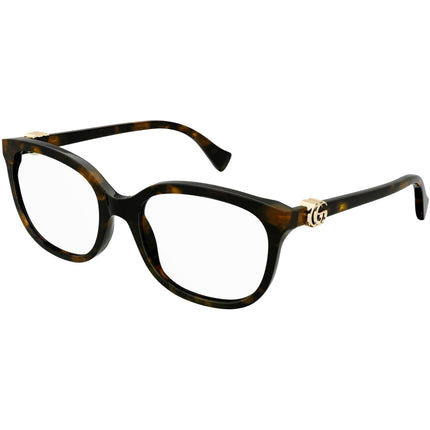 Gucci Women's Eyeglasses - Havana Acetate Cat Eye Shape Frame Demo Lens | GG1075OA 002 ,