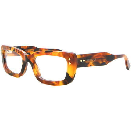 Gucci Women's Eyeglasses - Havana Acetate Rectangular Frame Demo Lens | GG1216O 002 ,