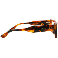 Gucci Women's Eyeglasses - Havana Acetate Rectangular Frame Demo Lens | GG1216O 002 ,