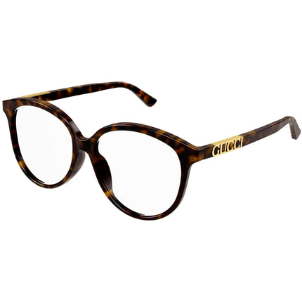 Gucci Women's Eyeglasses - Havana Acetate Round Shape Frame Demo Lens | GG1194OA 002 ,