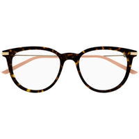 Gucci Women's Eyeglasses - Havana Acetate/Metal Panthos Frame Demo Lens | GG1200O 005 ,
