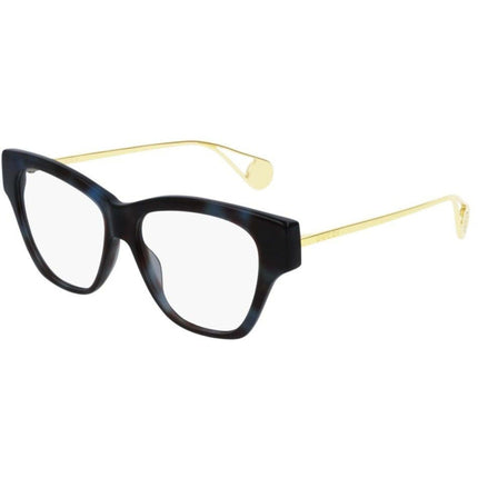 Gucci Women's Eyeglasses - Havana Plastic Cat Eye Frame Demo Lens | GUCCI GG0438O 003 ,