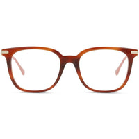 Gucci Women's Eyeglasses - Havana/Gold Acetate/Metal Frame Demo Lens | GG968O 002 ,