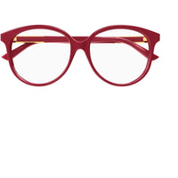 Gucci Women's Eyeglasses - Red Acetate Round Full Rim Frame Demo Lens | GG1194OA 003 ,