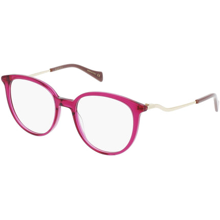 Gucci Women's Eyeglasses - Violet Acetate/Metal Cat Eye Frame Demo Lens | GG1008O 002 ,