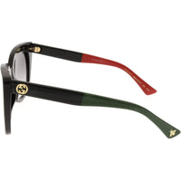 Gucci Women's Sunglasses - Black Acetate Cat Eye Shape Frame Grey Lens | GG0163SN 003 ,
