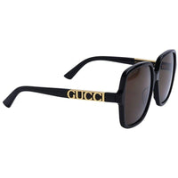 Gucci Women's Sunglasses - Black Full Rim Square Frame Brown Lens | GG1189S 001 ,