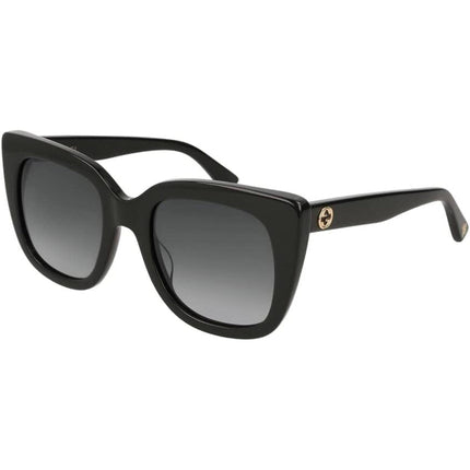 Gucci Women's Sunglasses - Black Plastic Cat Eye Shape Frame Grey Lens | GG0163SN 001 ,
