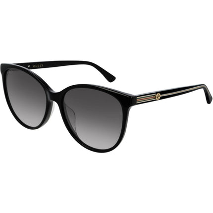 Gucci Women's Sunglasses - Black Plastic Cat Eye Shape Frame Grey Lens | GG0377SKN 001 ,