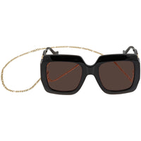 Gucci Women's Sunglasses - Brown Lens Full Rim Black Acetate Frame | GG1022S 005 ,