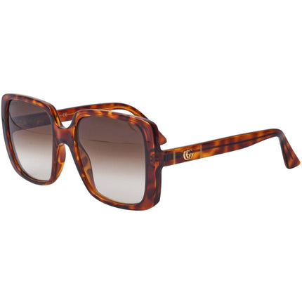 Gucci Women's Sunglasses - Brown Lens Full Rim Havana Plastic Frame | GG0632S 002 ,
