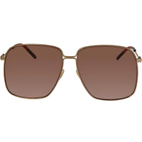 Gucci Women's Sunglasses - Brown Lens Full Rim Metal Oversized Frame | GG0394S 002 ,