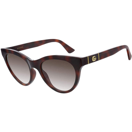 Gucci Women's Sunglasses - Brown Lens Havana Injected Plastic Frame | GG0763S 002 ,