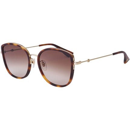 Gucci Women's Sunglasses - Brown Nylon Lens Plastic and Metal Frame | GG0606SK 003 ,