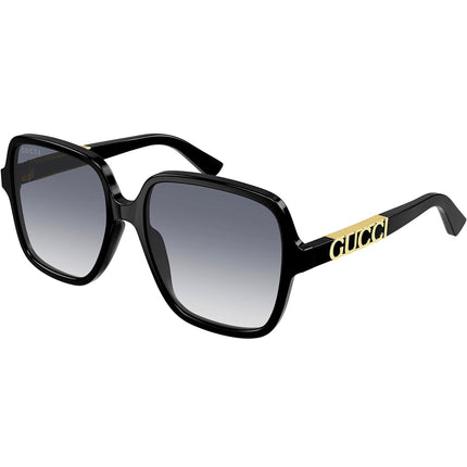 Gucci Women's Sunglasses - CR39 Lens Black Square Shaped Acetate Frame | GG1189S 002 ,