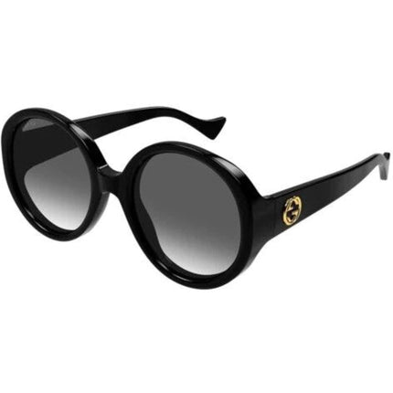 Gucci Women's Sunglasses - Full Rim Black Acetate Round Shape Frame | GG1256S 001 ,