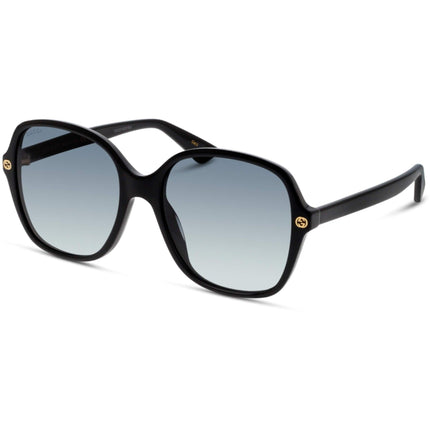 Gucci Women's Sunglasses - Full Rim Black Square Shaped Acetate Frame | GG0092S 001 ,