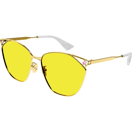 Gucci Women's Sunglasses - Full Rim Gold Metal Butterfly | GG1375SA ASIAN FIT 002 ,